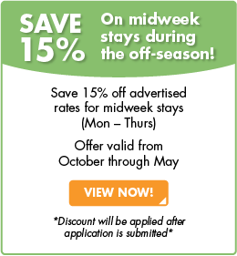 Save on midweek stays during the off-season